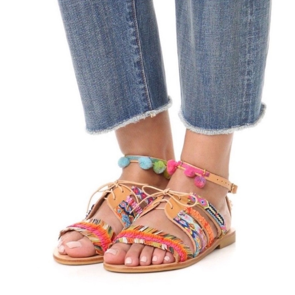 ☀️SALE☀️ Elina Linardaki Hula Hoop Greek Goddess Sandals Size: 37